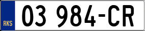 Trailer License Plate